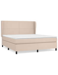 Giroletto a Molle con Materasso Cappuccino 180x200cm Similpelle