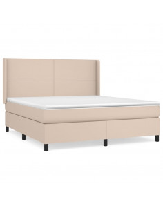 Giroletto a Molle con Materasso Cappuccino 180x200cm Similpelle