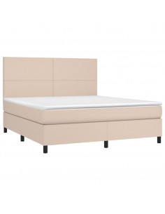 Giroletto a Molle con Materasso Cappuccino 180x200cm Similpelle 2