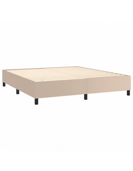 Giroletto a Molle con Materasso Cappuccino 180x200cm Similpelle