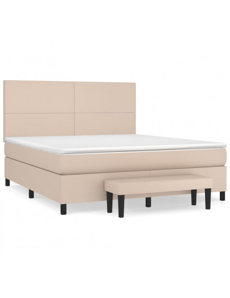 Giroletto a Molle con Materasso Cappuccino 180x200cm Similpelle