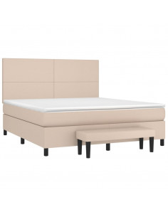 Giroletto a Molle con Materasso Cappuccino 180x200cm Similpelle 2