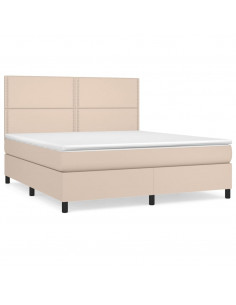 Giroletto a Molle con Materasso Cappuccino 180x200cm Similpelle