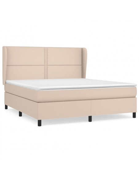 Giroletto a Molle con Materasso Cappuccino 180x200cm Similpelle