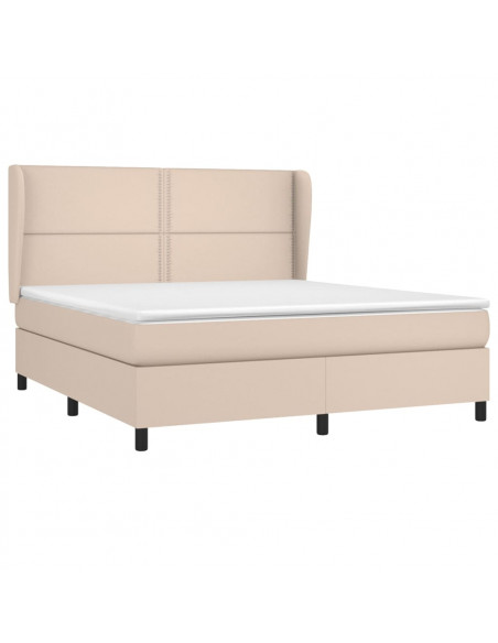 Giroletto a Molle con Materasso Cappuccino 180x200cm Similpelle
