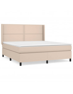 Giroletto a Molle con Materasso Cappuccino 180x200cm Similpelle