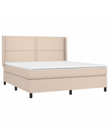 Giroletto a Molle con Materasso Cappuccino 180x200cm Similpelle