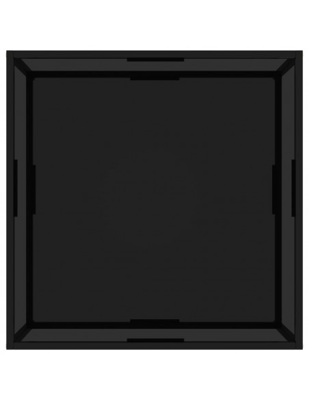 322893  Coffee Table Black 80x80x35 cm Tempered Glass