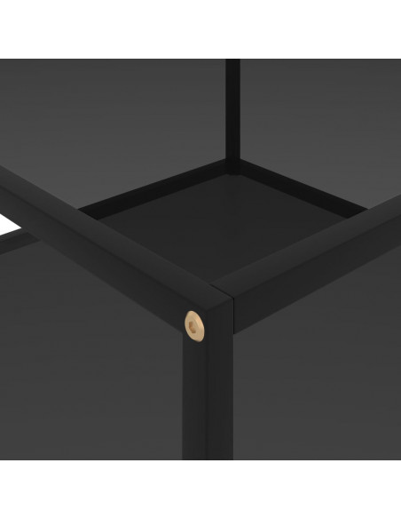 322893  Coffee Table Black 80x80x35 cm Tempered Glass