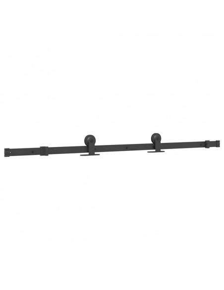 Porta Scorrevole con Set Hardware 80x210 cm Legno Massello Pino