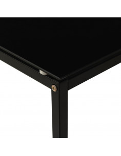 Tavolino Nero 40x40x60 cm in Vetro Temperato