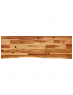 Tavolo Consolle Bordi Vivi 110x35x80 cm Legno Massello Acacia