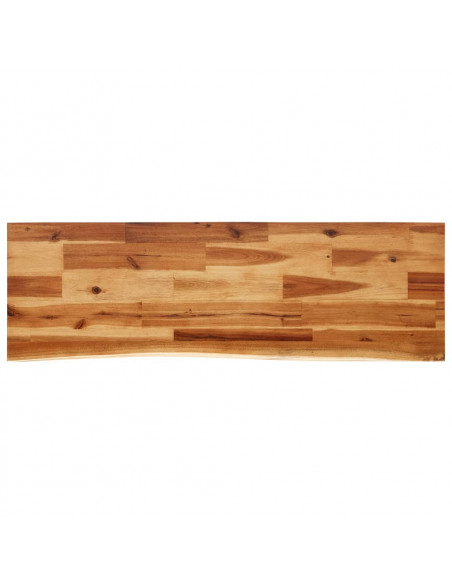 Tavolo Consolle Bordi Vivi 110x35x80 cm Legno Massello Acacia