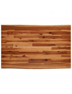 Tavolo da Pranzo Bordi Vivi 110x70x75 cm Legno Massello Acacia