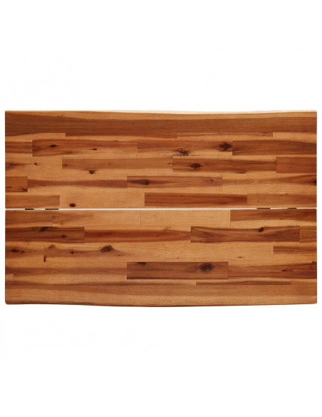 Tavolo da Pranzo Bordi Vivi 110x70x75 cm Legno Massello Acacia