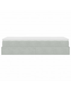 Struttura Letto Pouf con Materasso 100x200 cm Velluto