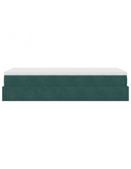Struttura Letto Pouf con Materasso 100x200 cm Velluto