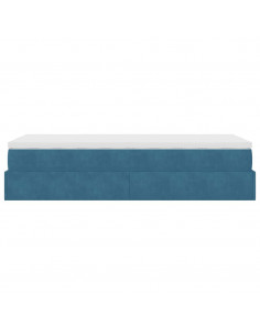 Struttura Letto Pouf con Materasso 100x200 cm Velluto