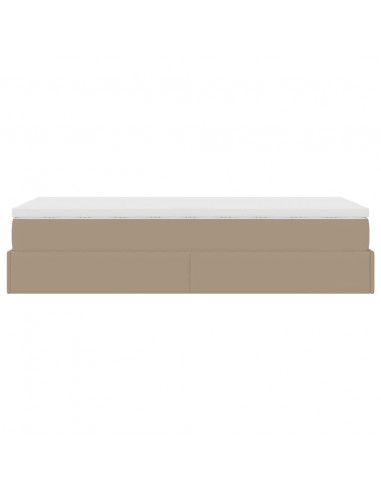 Struttura Letto Pouf con Materasso 100x200 cm Similpelle