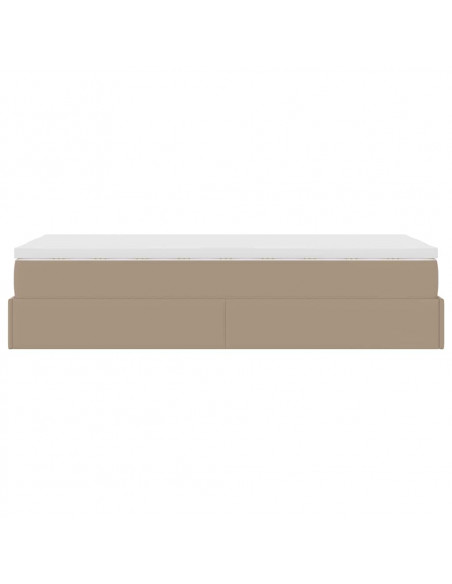 Struttura Letto Pouf con Materasso 100x200 cm Similpelle