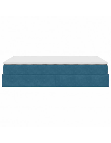 Struttura Letto Pouf con Materasso 120x190 cm Velluto