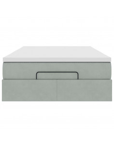 Struttura Letto Pouf con Materasso 120x200 cm Velluto