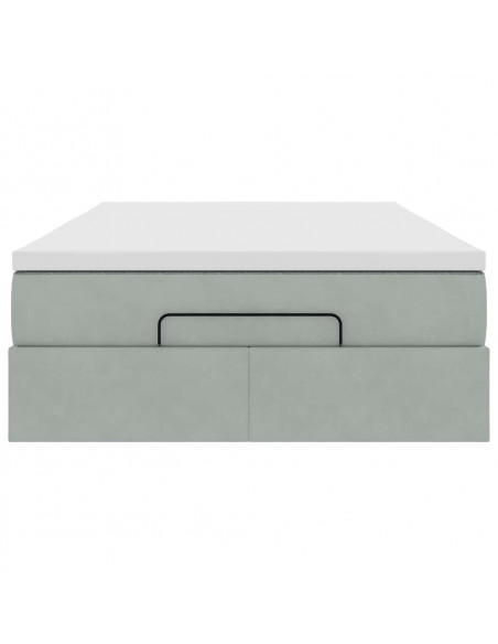 Struttura Letto Pouf con Materasso 120x200 cm Velluto
