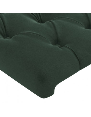 Testiera ad Orecchio Verde Scuro 83x16x118/128 cm in Velluto
