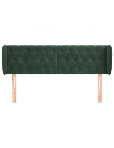 Testiera ad Orecchio Verde Scuro 163x23x78/88 cm in Velluto