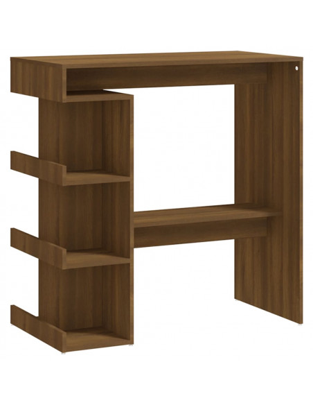 Tavolo Bar con Ripiano Rovere Marrone 100x50x101,5cm Truciolato