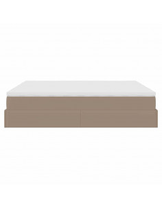 Struttura Letto Pouf con Materassi 180x200 cm Similpelle 2