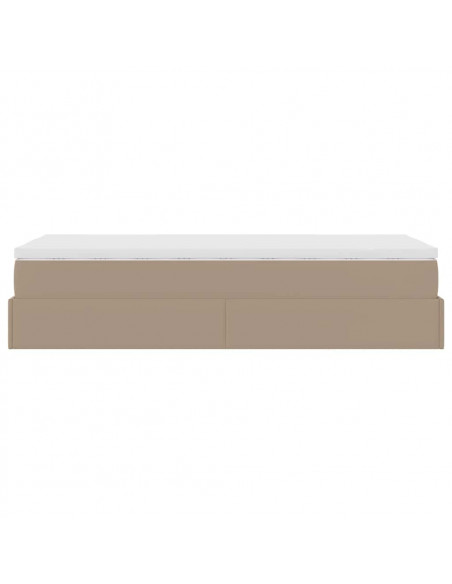 Struttura Letto Pouf con Materasso 90x200 cm Similpelle