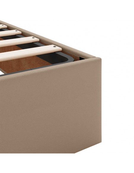 Struttura Letto Pouf con Materasso 90x200 cm Similpelle