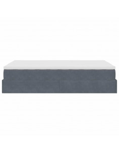 Struttura Letto Pouf con Materasso 80x200 cm Velluto