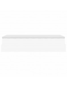 Struttura Letto Pouf con Materasso Bianco 80x200 cm Similpelle 2