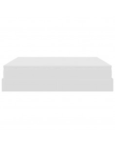 Struttura Letto Pouf con Materasso Bianco 160x200 cm Similpelle