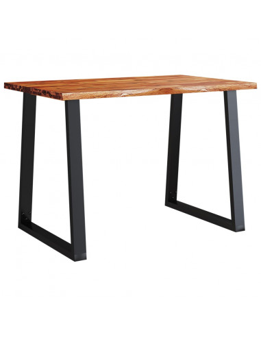 Tavolo da Pranzo Bordi Vivi 110x70x75 cm Legno Massello Acacia