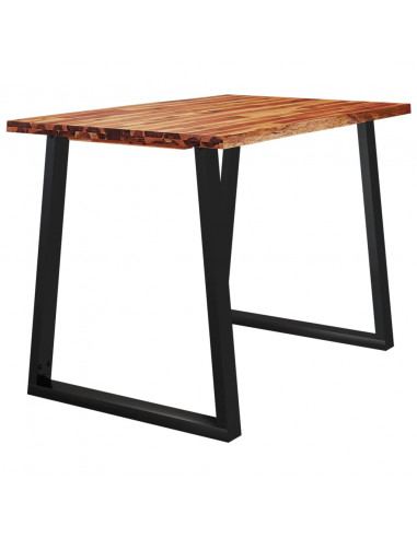 Tavolo da Pranzo Bordi Vivi 110x70x75 cm Legno Massello Acacia