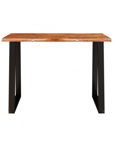 Tavolo da Pranzo Bordi Vivi 110x70x75 cm Legno Massello Acacia