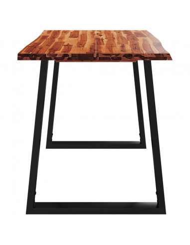 Tavolo da Pranzo Bordi Vivi 110x70x75 cm Legno Massello Acacia