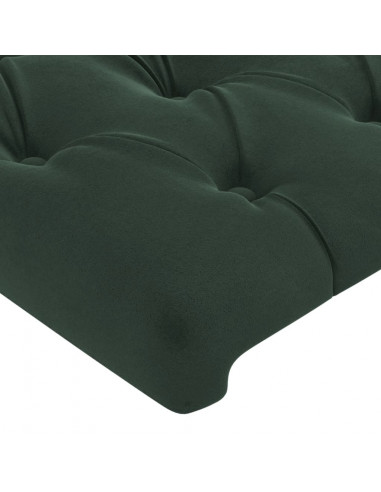 Testiera ad Orecchio Verde Scuro 147x16x78/88 cm in Velluto