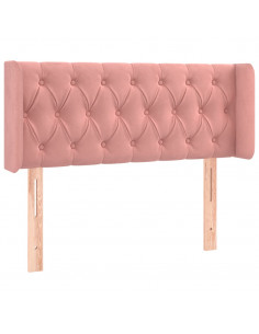 Testiera ad Orecchio Rosa 103x16x78/88 cm in Velluto 2