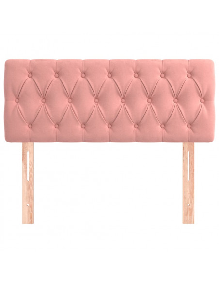 Testiera Rosa 100x7x78/88 cm in Velluto