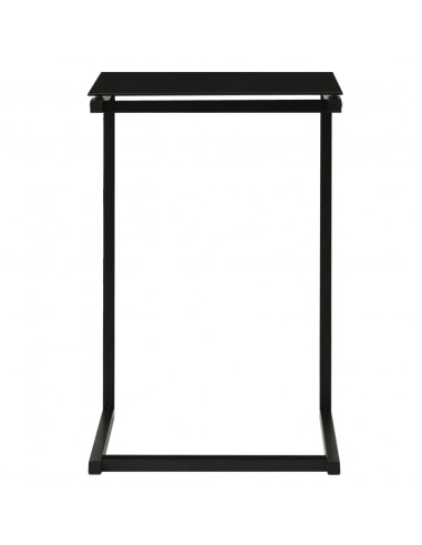 Tavolino Nero 40x40x60 cm in Vetro Temperato