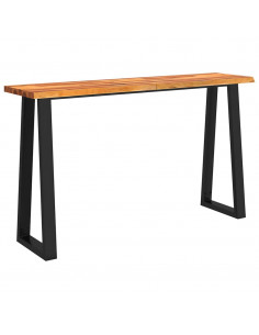 Tavolo Consolle Bordi Vivi 140x40x80 cm Legno Massello Acacia 2