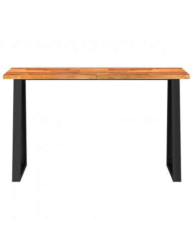 Tavolo Consolle Bordi Vivi 140x40x80 cm Legno Massello Acacia