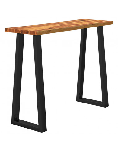 Tavolo Consolle Bordi Vivi 110x35x80 cm Legno Massello Acacia