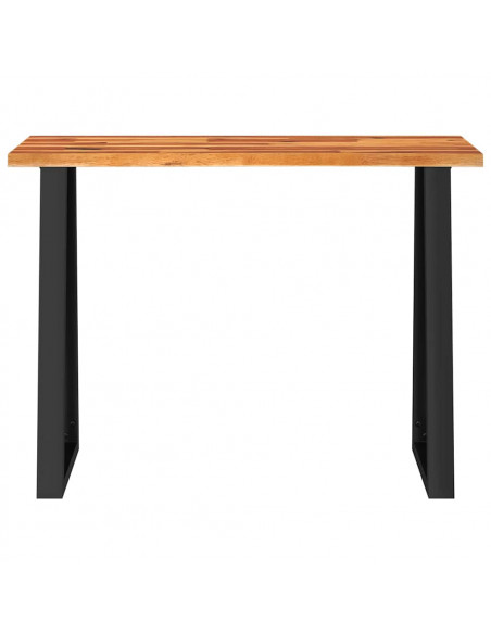 Tavolo Consolle Bordi Vivi 110x35x80 cm Legno Massello Acacia