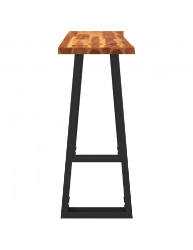 Tavolo Consolle Bordi Vivi 110x35x80 cm Legno Massello Acacia