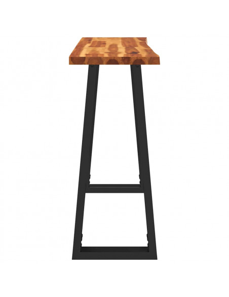 Tavolo Consolle Bordi Vivi 110x35x80 cm Legno Massello Acacia